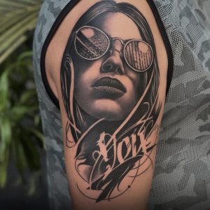 Portrait tattoo by Mukesh Waghela at Moksha Tattoo studio Goa. Best tattoo artist in Goa.