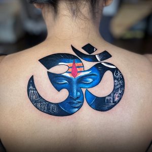 Shiva tattoo by Mukesh Waghela at Moksha Tattoo Studio, Goa