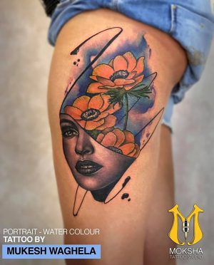 abstract and watercolor tattoo designs